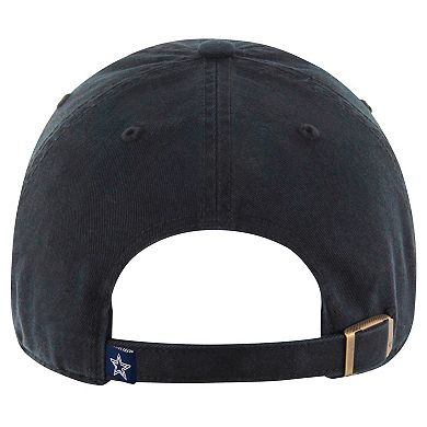 Men's '47 Black Dallas Cowboys Secondary Clean Up Adjustable Hat