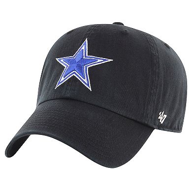 Men's '47 Black Dallas Cowboys Secondary Clean Up Adjustable Hat