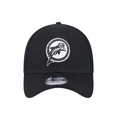 Men's New Era Black Miami Dolphins Main Neo 39THIRTY Flex Hat