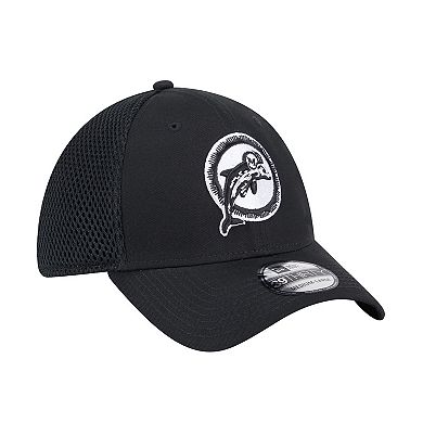 Men's New Era Black Miami Dolphins Main Neo 39THIRTY Flex Hat