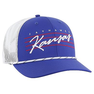 Men's '47 Royal Kansas Jayhawks Downburst Trucker Adjustable Hat