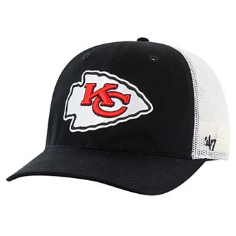 Men's '47 Black/White Kansas City Chiefs Team Trucker Adjustable Hat
