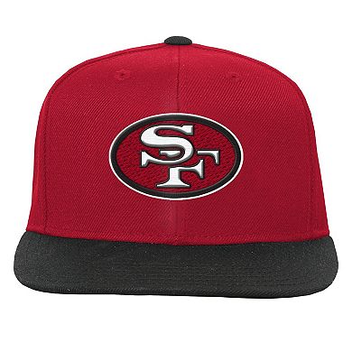 Youth Mitchell & Ness Scarlet San Francisco 49ers Team Two-Tone Snapback Hat