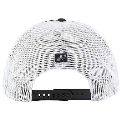 Men's '47 Black/White Philadelphia Eagles Downburst Relaxed Hitch Trucker Adjustable Hat