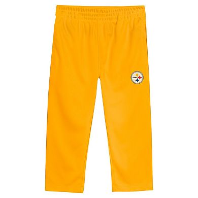 Toddler Outerstuff Black/Gold Pittsburgh Steelers Red Zone V-Neck T-Shirt & Pants Set