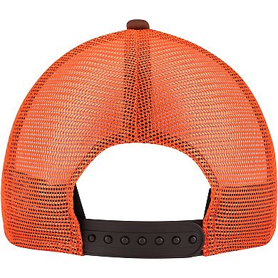 Youth New Era Brown Cleveland Browns A-Frame 9FORTY Trucker Adjustable Hat