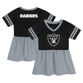 Girls Toddler Black Las Vegas Raiders Stadium Lights Fashion Jersey Dress