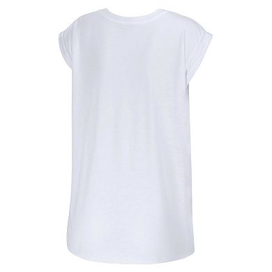 Women's WEAR by Erin Andrews White Pittsburgh Steelers Checker Muscle Tank Top