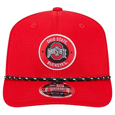 Men's New Era Scarlet Ohio State Buckeyes COOLERA 9SEVENTY Rope Stretch-Snap Hat