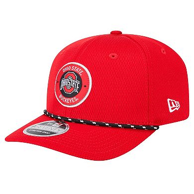 Men's New Era Scarlet Ohio State Buckeyes COOLERA 9SEVENTY Rope Stretch-Snap Hat