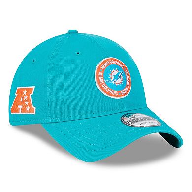 Men's New Era Aqua Miami Dolphins 2024 Sideline 9TWENTY Adjustable Hat
