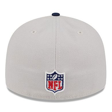 Men's New Era Stone/Navy Dallas Cowboys 2024 Sideline Historic Low Profile 59FIFTY Fitted Hat