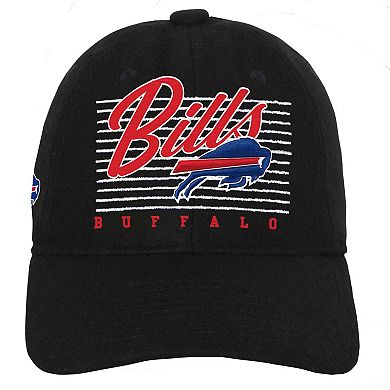 Youth Black Buffalo Bills Retro Wooly Adjustable Hat