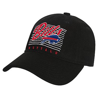 Youth Black Buffalo Bills Retro Wooly Adjustable Hat