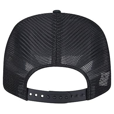 Men's New Era Black/Garnet Florida State Seminoles Striped 9SEVENTY Trucker Stretch-Snap Adjustable Hat