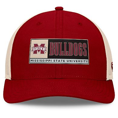 Men's Top of the World Maroon/Natural Mississippi State Bulldogs Bennett Trucker Adjustable Hat
