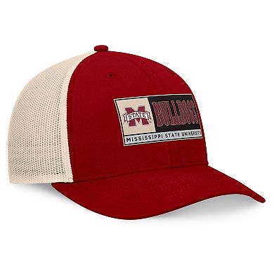 Men's Top of the World Maroon/Natural Mississippi State Bulldogs Bennett Trucker Adjustable Hat