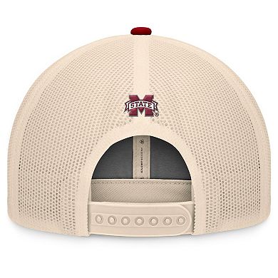 Men's Top of the World Maroon/Natural Mississippi State Bulldogs Bennett Trucker Adjustable Hat