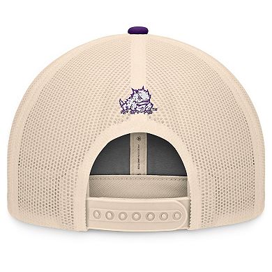 Men's Top of the World Purple/Natural TCU Horned Frogs Bennett Trucker Adjustable Hat