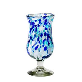 10 Strawberry Street 6 pc Bahia Hurricane Handblown Mexican Glasses