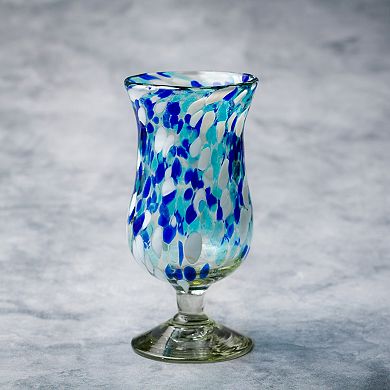 10 Strawberry Street 6-Piecce Bahia Hurricane Handblown Mexican Glasses