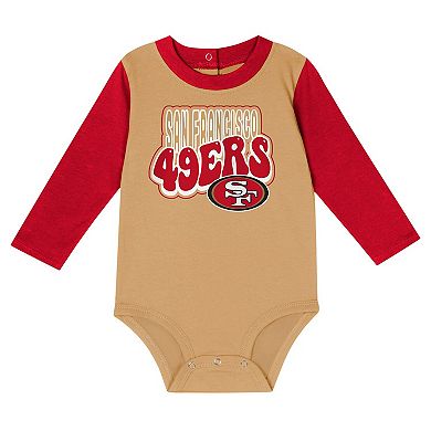 Infant Scarlet San Francisco 49ers Double Up Long Sleeve Bodysuit and Pants Set