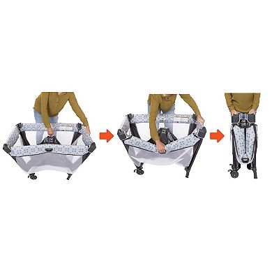 Baby Trend Nursery Den Playard with Rocking Cradle