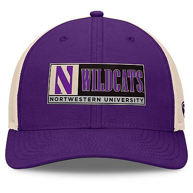 Men's Top of the World Purple/Natural Northwestern Wildcats Bennett Trucker Adjustable Hat