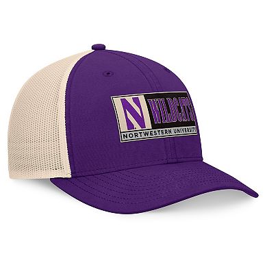 Men's Top of the World Purple/Natural Northwestern Wildcats Bennett Trucker Adjustable Hat