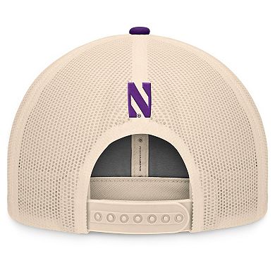 Men's Top of the World Purple/Natural Northwestern Wildcats Bennett Trucker Adjustable Hat
