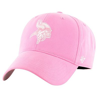 Girls Youth '47 Pink Minnesota Vikings Rose MVP Adjustable Hat