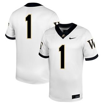 Men's Nike #1 White Wake Forest Demon Deacons Untouchable Football Jersey