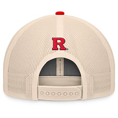 Men's Top of the World Scarlet/Natural Rutgers Scarlet Knights Bennett Trucker��Adjustable Hat