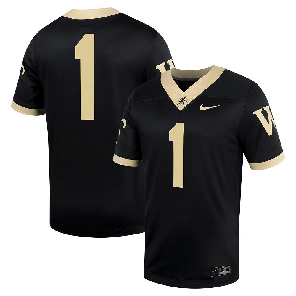 ウェア WAKE FOREST Univ. No.21 DUNCAN Men's Nike #1 Black Wake Forest Demon Deacons Untouchable Football