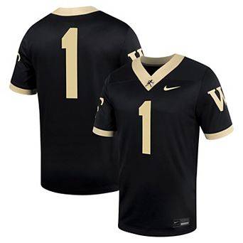 Men's Nike #1 Black Wake Forest Demon Deacons Untouchable Football Jersey