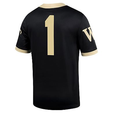 Men's Nike #1 Black Wake Forest Demon Deacons Untouchable Football Jersey
