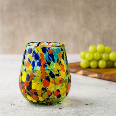 10 Strawberry Street 6-Piece Carnival Stemless Wine Glass Set
