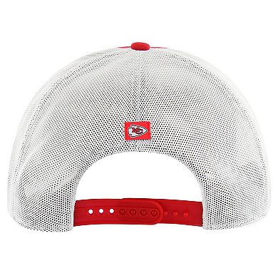 Men's '47 Red/White Kansas City Chiefs Downburst Relaxed Hitch Trucker Adjustable Hat