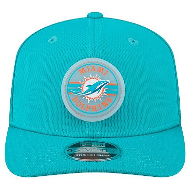 Men's New Era Aqua Miami Dolphins Adventure Patched 9SEVENTY Stretch-Snap Adjustable Hat