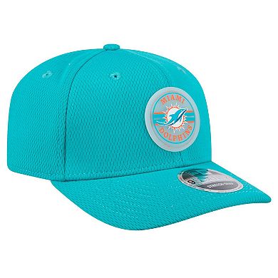 Men's New Era Aqua Miami Dolphins Adventure Patched 9SEVENTY Stretch-Snap Adjustable Hat