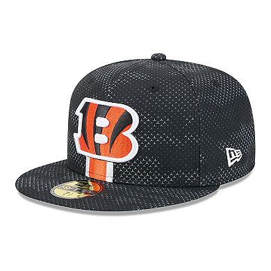 Men's New Era Black Cincinnati Bengals 2024 Sideline 59FIFTY Fitted Hat