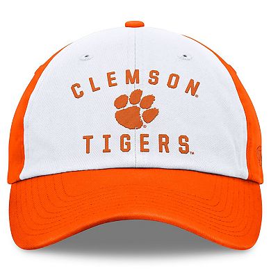 Men's Top of the World White/Orange Clemson Tigers Heritage Weston Adjustable Hat
