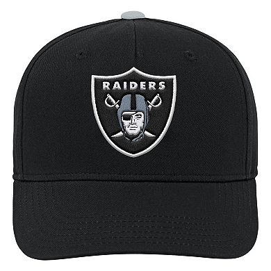 Youth Black Las Vegas Raiders Team Pre-Curved Adjustable Hat