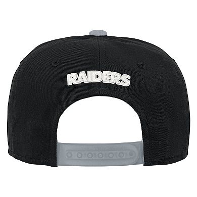 Youth Black Las Vegas Raiders Team Pre-Curved Adjustable Hat