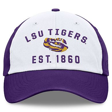 Men's Top of the World White/Purple LSU Tigers Heritage Weston Adjustable Hat
