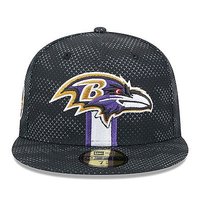 Men's New Era Black Baltimore Ravens 2024 Sideline 59FIFTY Fitted Hat