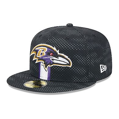 Men's New Era Black Baltimore Ravens 2024 Sideline 59FIFTY Fitted Hat