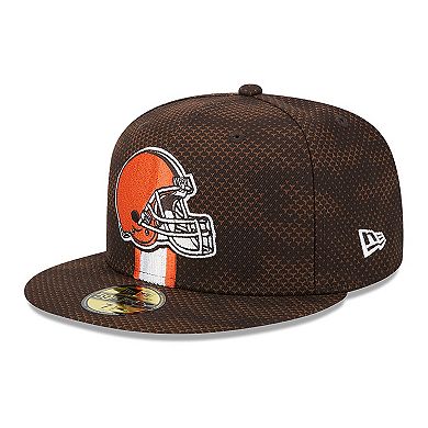 Men's New Era Brown Cleveland Browns 2024 Sideline 59FIFTY Fitted Hat