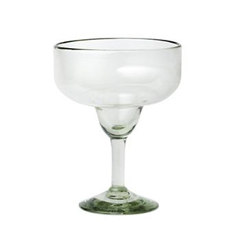 10 Strawberry Street 6 pc Clear Margarita Handblown Mexican Glasses