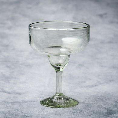 10 Strawberry Street 6-Piece Clear Margarita Handblown Mexican Glasses